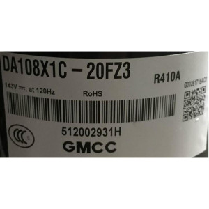 GMCC Compressor DC Rotary Inverter Toshiba 12,000Btu/hr R410a DA108X1C-20FZ3, 201400620600, 11103020000030 
