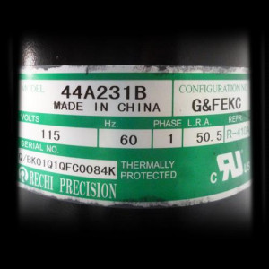 Rechi Compresor velocidad fija rotativo para Ecox 11.000 Btu 44A231BG FEKC 115v/60hz/1ph R410 201402000490 11103010001398