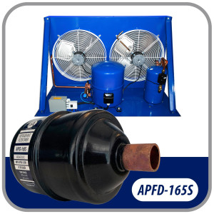 Appli Parts APFD-165S 5/8 in Liquid Line Refrigerant AC Filter Drier hvac Refrigeration 165S ODF Sweat Solder connection universal unidirectional 6in long 3in wide