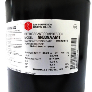 Compressor Rotary Mitsubishi NN33NAAMT 208-230v/60hz 350W LRA: 83/91 R410a 201401500360 11103010001199
Fits: EAEM036C11B