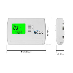Termostato Ecox Digital, Programable 5+2, 1 Etapa, 24v Termostato Ecox Digital, Programable 5+2, 1 Etapa, 24v
