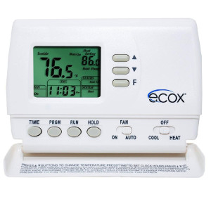 Termostato Ecox Digital, Programable 5+2, 1 Etapa, 24v Termostato Ecox Digital, Programable 5+2, 1 Etapa, 24v