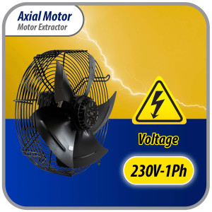 Appli Parts AXF-250 9-7/8 in Axial Fan Motor Guard Mounted Fan Blade 220 V, 1 Ph, 50-60 Hz, 70 W, 1590 rpm, Universal replacement for Cold Room Evaporators and Condensing Units, Work Temp -22 F to 140 F 